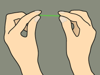 Tooth flossing step 2